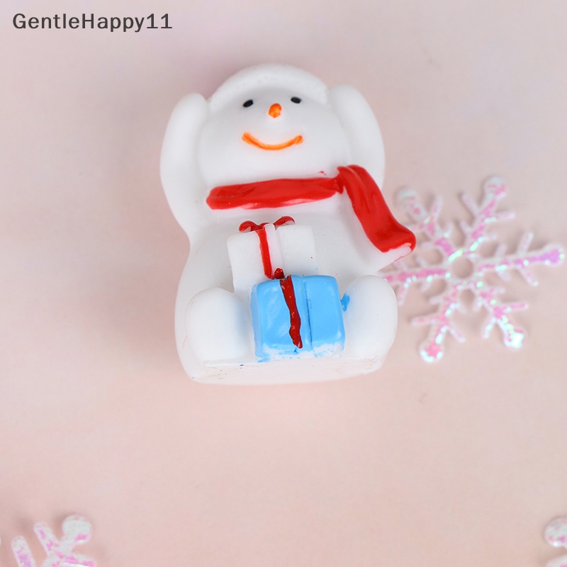 Gentlehappy Christmas Snowman Santa Claus Pohon Hadiah Patung Peri Taman Miniatur Kerajinan id