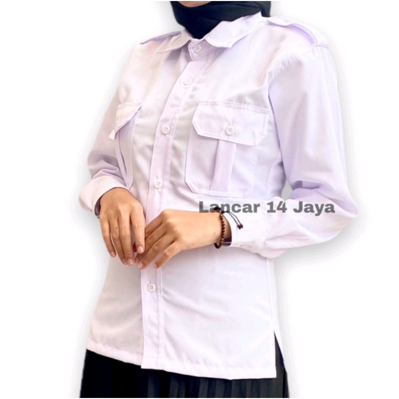 kemeja PNS Putih Dinas Baru Wanita Baju Putih Pdh wanita Kemeja Atasan  wanita, ASN