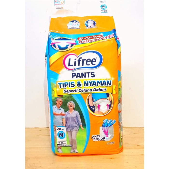 Lifree Popok Celana Dewasa Tipis &amp; nyaman M20 Pampers Diaper