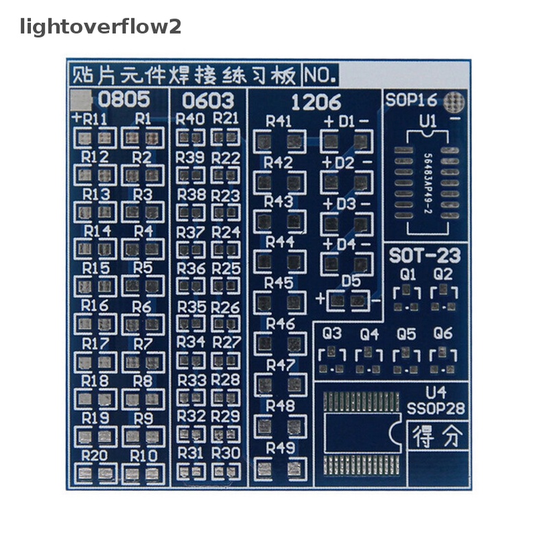 [lightoverflow2] Smt Latihan Las Komponen SMD Papan PCB Solder Solder DIY Suite Kit [ID]