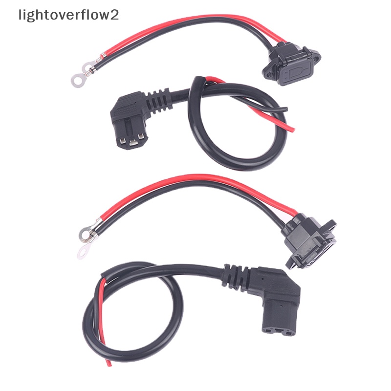 [lightoverflow2] 1set Colokan Pengisian Asam Timbal Sepeda Listrik Kapasitas Besar Lithium Pack Standard Discharge Port Charging Socket [ID]