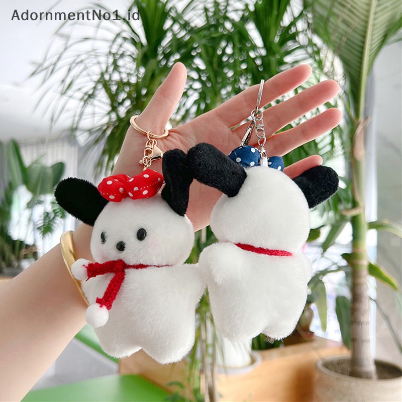 [AdornmentNo1] Tokoh Anime Kawaii Pochacco Plushie Boneka Liontin Gantungan Kunci Kartun Lucu Boneka Binatang Lembut Mainan Mewah Gantungan Kunci [ID]