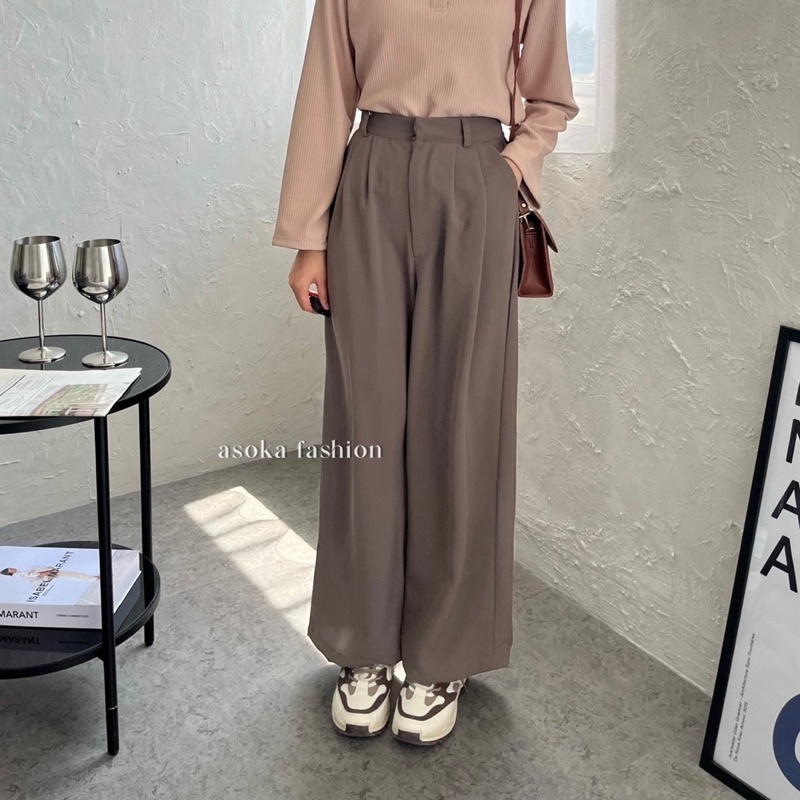 ASOKA Loose Pants 999 (PART 2) Trousers Wanita - Celana Kulot Wanita - Celana Kantor Formal/Casual