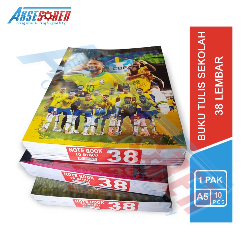 

Aksesoren Buku Tulis Sekolah Oke [Isi 38 Lembar/10 Buku] Buku Catatan A5 Write Book A5 1 Pack / Note Book ATK Alat Tulis Sekolah / Buku Kwarto 1 Pak 38Lembar