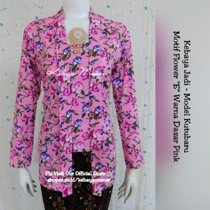 

Kebaya Kutu Kebaya Bunga Kebaya Jadul - Flower Motif E, XXL