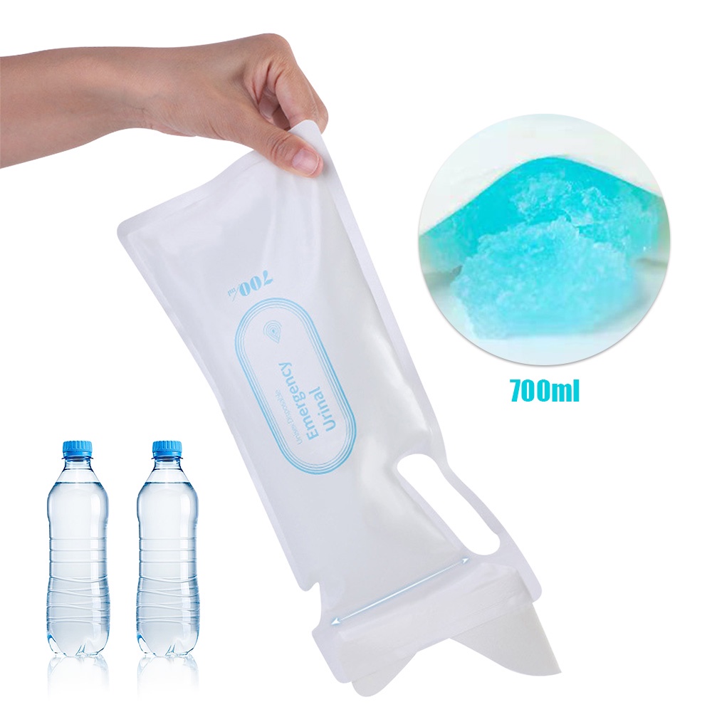 4pcs Luar Ruangan Darurat Kantong Urin 700ml Darurat Dalam Perjalanan Toilet Handphone Portable Urinal Bag Perempuan Bayi Laki-Laki Muntah Bag