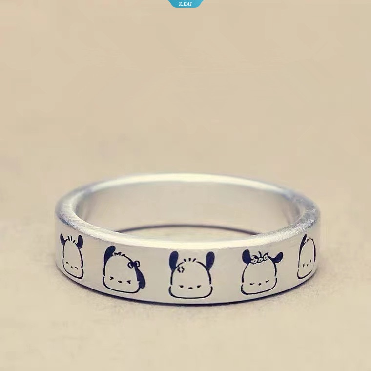 Sanrio Kawaii Cincin Kartun Pochacco Opening Adjustable Couple Model Pacar Pasangan Cincin Perhiasan Lucu Hadiah Ulang Tahun [ZK]