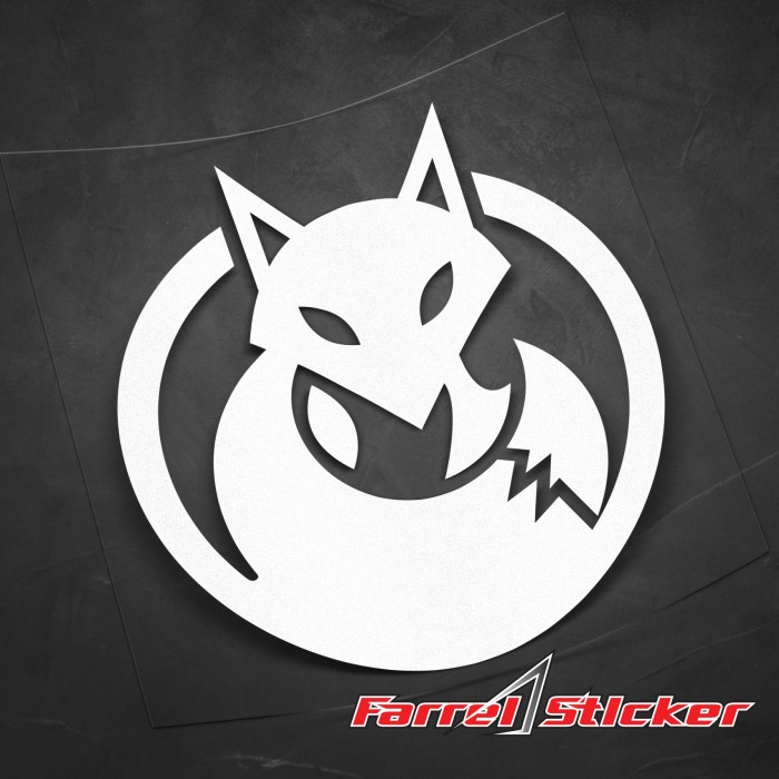 STICKER BLACKFOX STIKER BLACKFOX CONCEPT CUTTING - Putih, Logo