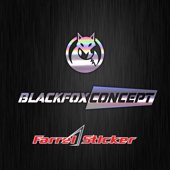 STICKER BLACKFOX STIKER BLACKFOX CONCEPT CUTTING - Putih, Logo