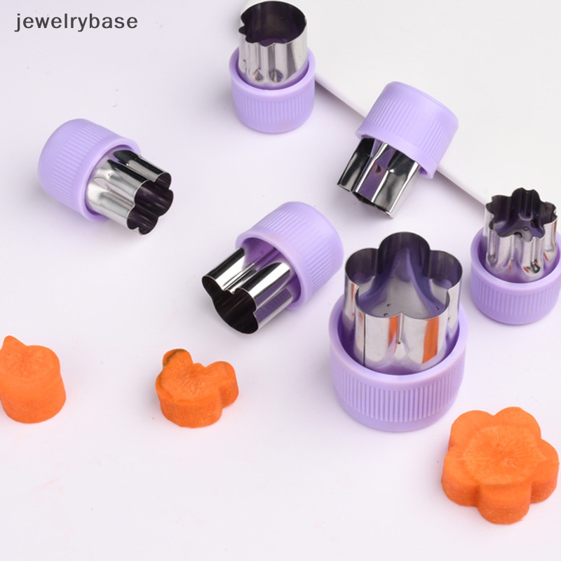 [jewelrybase] 1pc Pemotong Sayuran Gagang Plastik Stainless Buah Cutg Die Gadget Dapur Butik