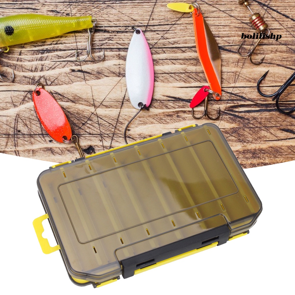 Bo-fishing Tackle Box Portable Tahan Aus Desain Lubang Gantung Universal Multifungsi Penyimpanan Alat Dua Sisi Umpan Umpan Kait Organizer Perlengkapan Memancing