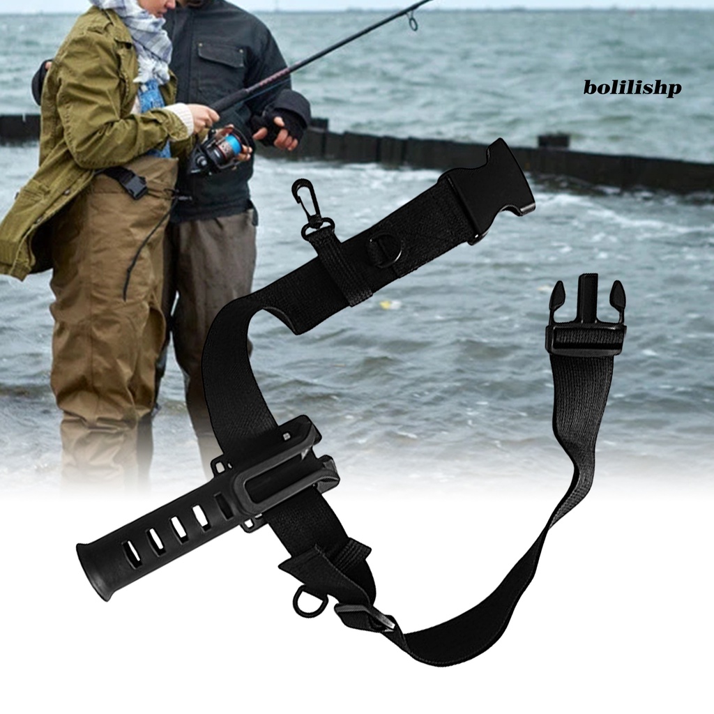 Bo-fishing Rod Waist Bracket Tahan Aus Ringan Adjustable Plunger Portable Waist Belt Batang Inserter Tiang Braket Untuk Nelayan