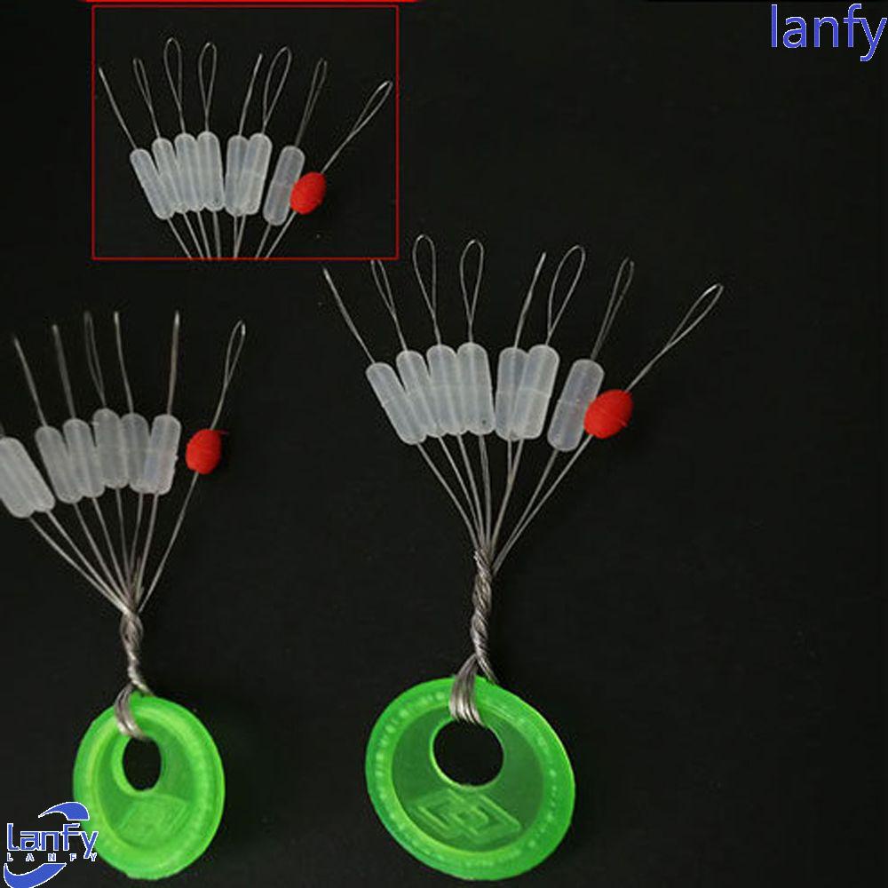 Lanfy Mancing Space Beans Aksesoris 100group Oval Stopper Alat Pancing Berhenti Jalur Pancing 8in1 Pelampung Pancing Oval