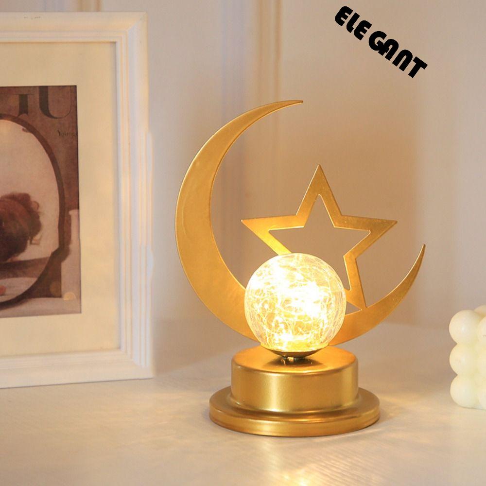 [Elegan] Lampu Led Aesthetic Bulan Ornamen Hollow Out Muslim Decor Suasana Dekorasi Rumah Eid Mubarak Untuk Dekorasi Kamar Night Light