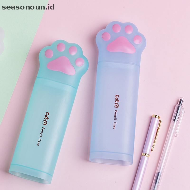 Seasonoun New Arrival Kawaii Cat Claw Kotak Pensil Pen Holder Pulpen Case Hadiah School Statione.