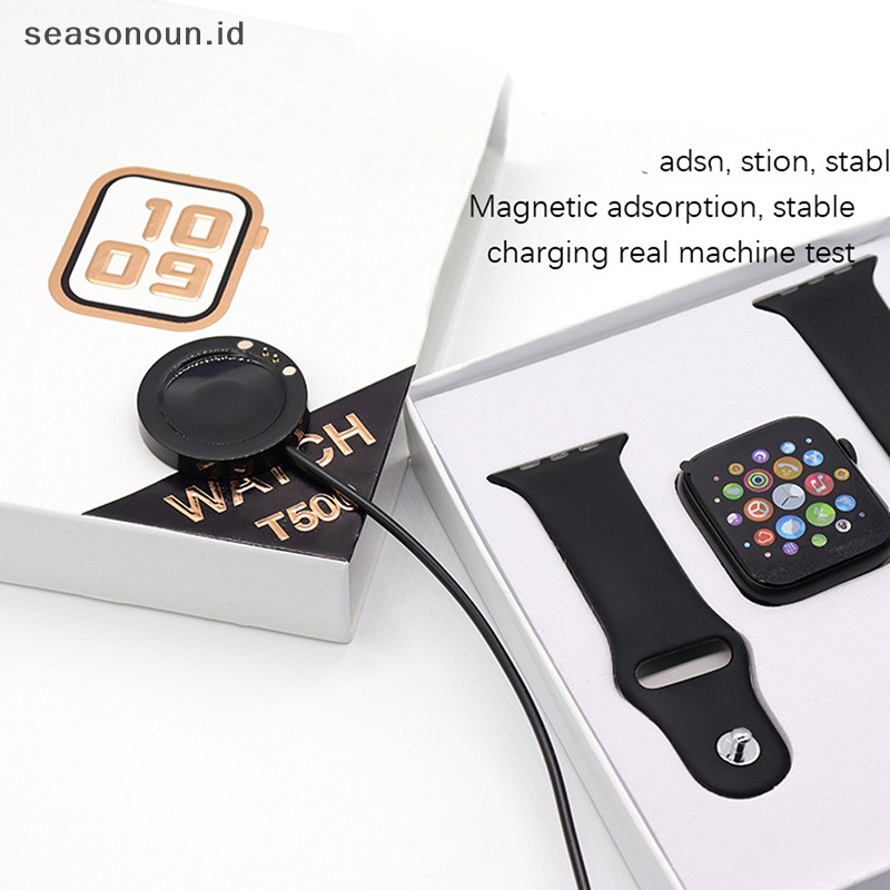 Seasonoun Smartwatch Charger Dock Stand Cradle Kompatibel Untuk T500+Plus T55+Pro.