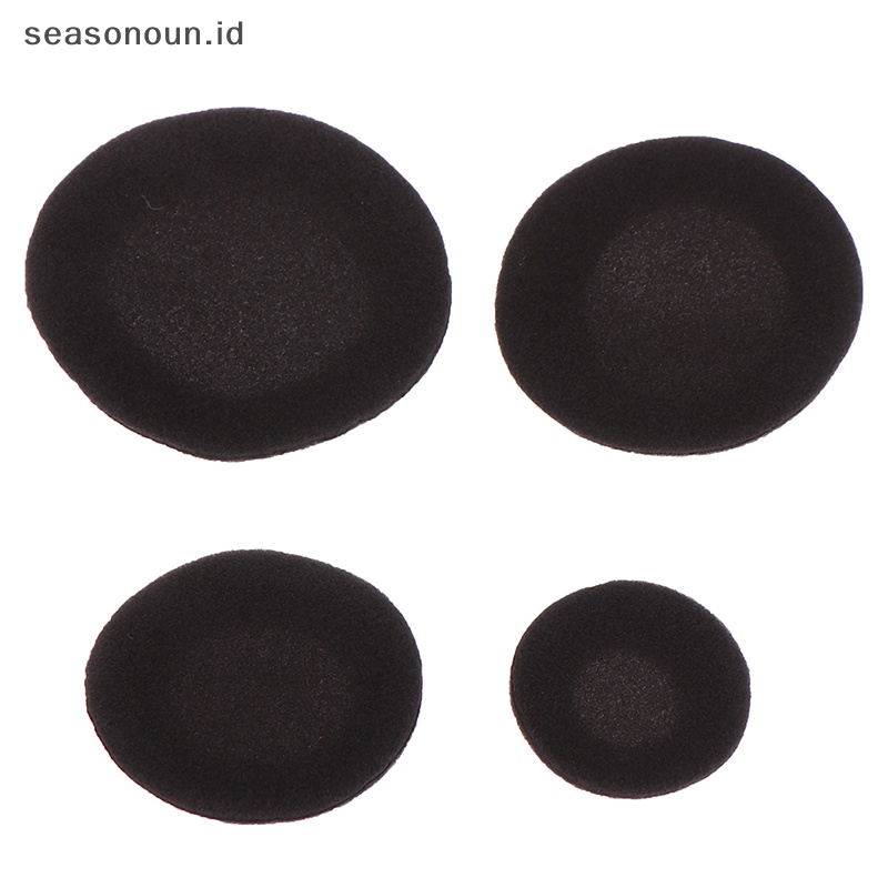 Seasonoun 10Pcs Busa Tebal Earpads Cushions Bantalan Telinga 3.5/4.5/5.5/6cm Untuk Headphone Bulat.