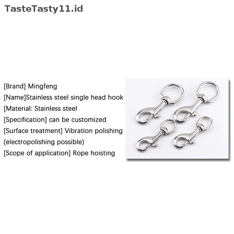 Tastetasty Dive Bolt Snap Hook Single Ended Hook Buckle Stainless Steel Klip Kait Snap Putar Untuk Aksesoris Alat Bagian Selam Scuba.