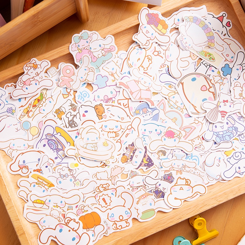 【sanrio stickers】50/100pcs Kartun Sanrio Stiker Tahan Air Lucu Kulomi Melody Cinnamoroll Stiker DIY Bahan Untuk Cangkir Air Tangan Akun Dekorasi Stiker Alat Tulis