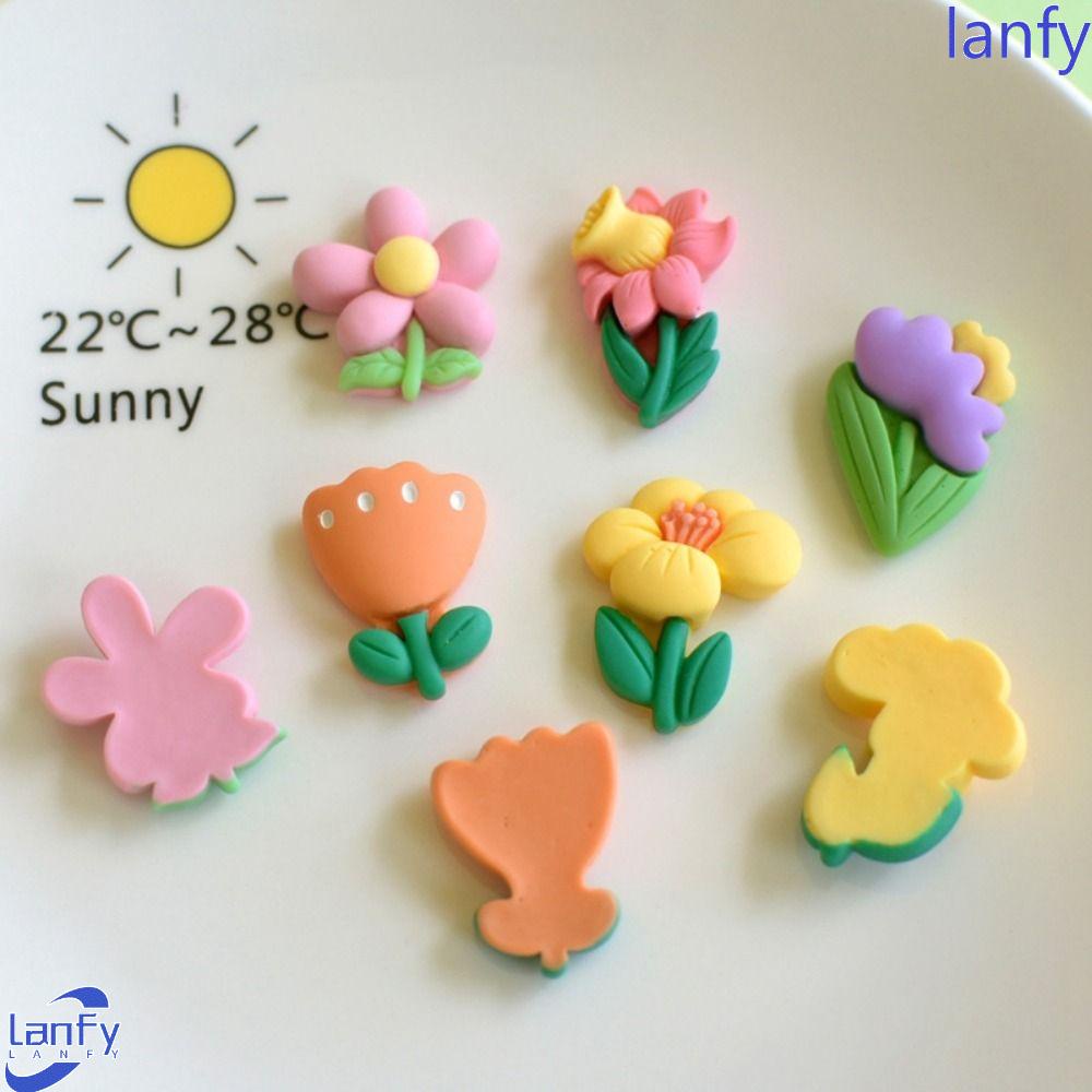 Lanfy Perhiasan Accessorie Jepit Rambut Lucu Bunga Tulip DIY Flat Back Scrapbook Dekorasi