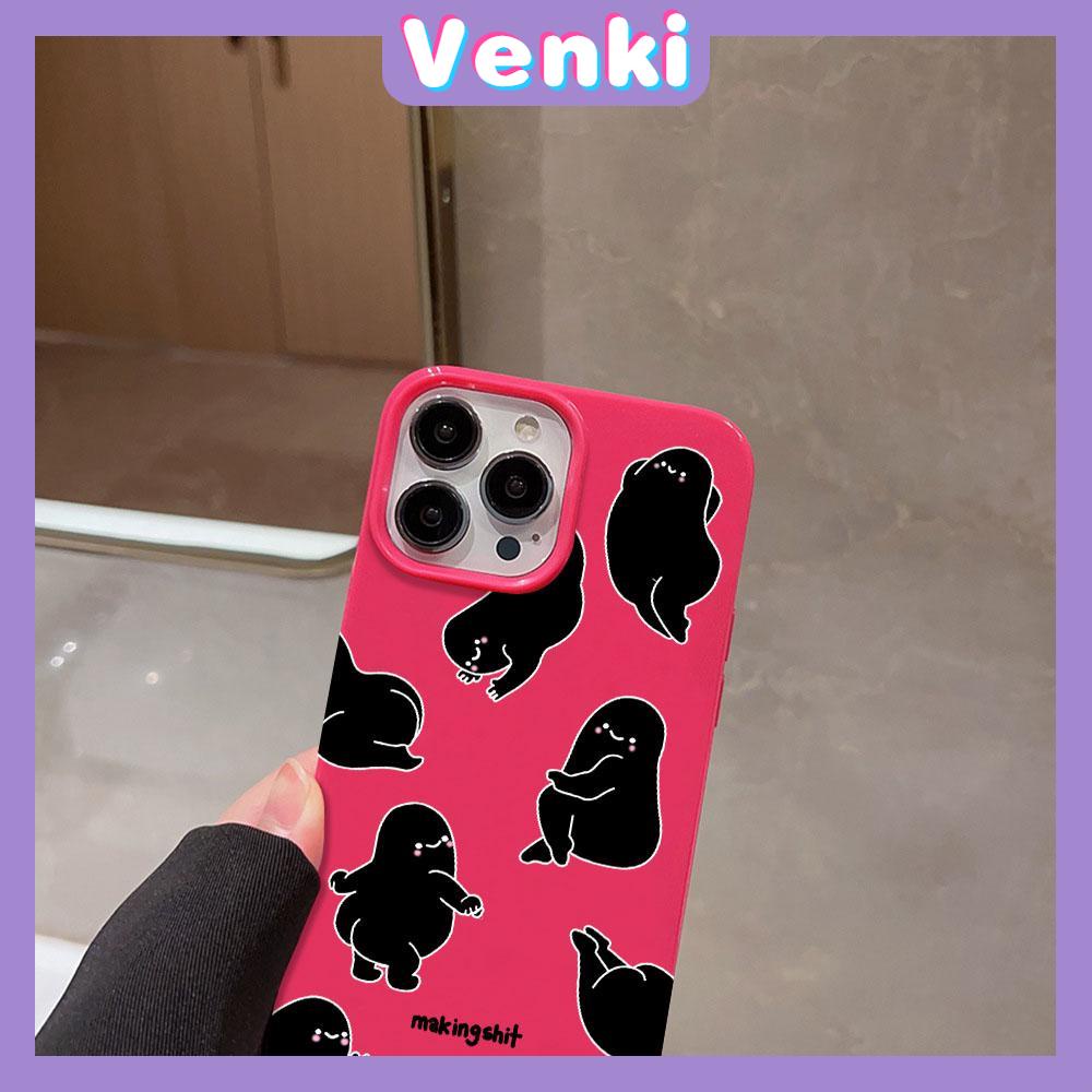 VENKI - For iPhone 11 iPhone Case Red Glossy TPU Soft Case Shockproof Protection Camera Cute Cartoon Character Compatible with iPhone 14 13 Pro max 12 Pro Max xr xs max 7Plus 8Plus