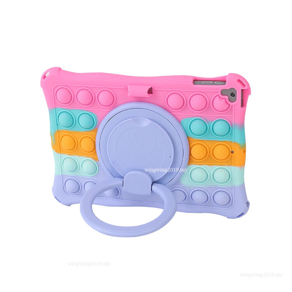 Untuk Ipad10 9 8 7 10.9 10.2 5th 6th Pro 9.7 Air 1 2 Silikon Fidgets Poppet Pop Case Smart Stand Cover