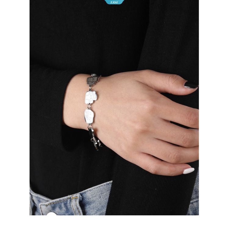 Sanrio Star Kapi Silver Gelang Tangan Bintang Cantik Untuk Wanita Korea Fashion Designer Pesta Pernikahan Perhiasan Hadiah Liburan [ZK]