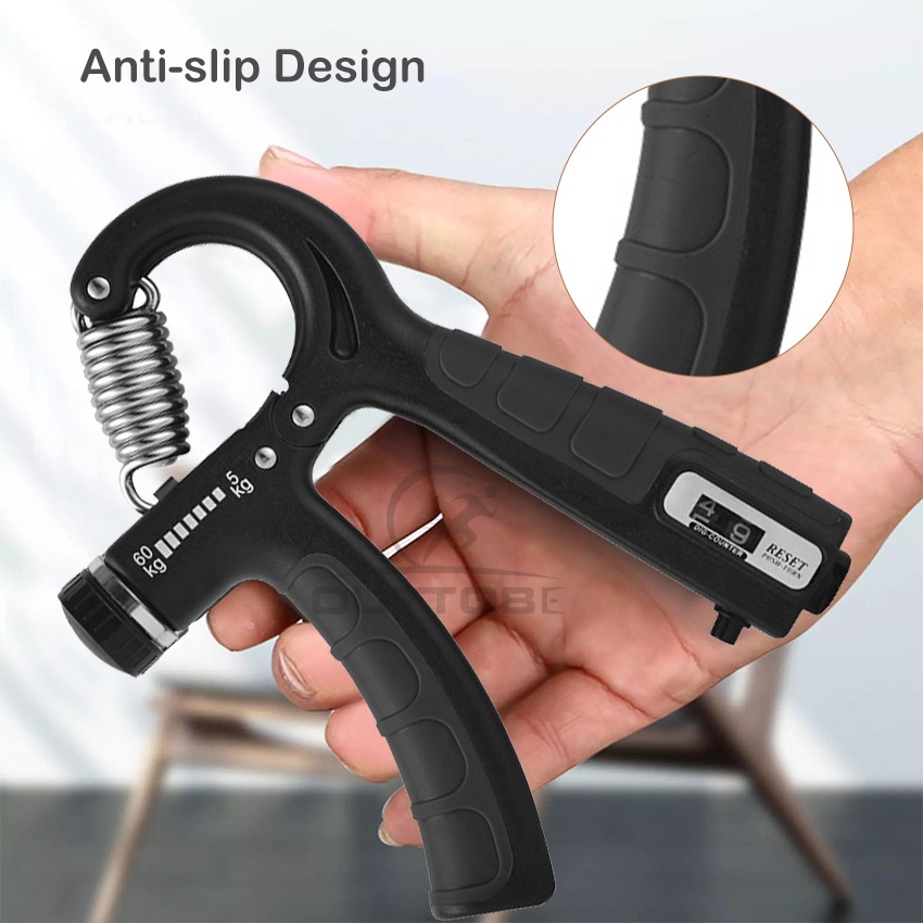 (Dalam Stok, Dikirim Dari Jakarta)Outtobe handgrip adjustable 5-60 KG alat latihan otot/penguat tangan adjustable spring portable pelatih otot lengan handgrip olahraga tangan