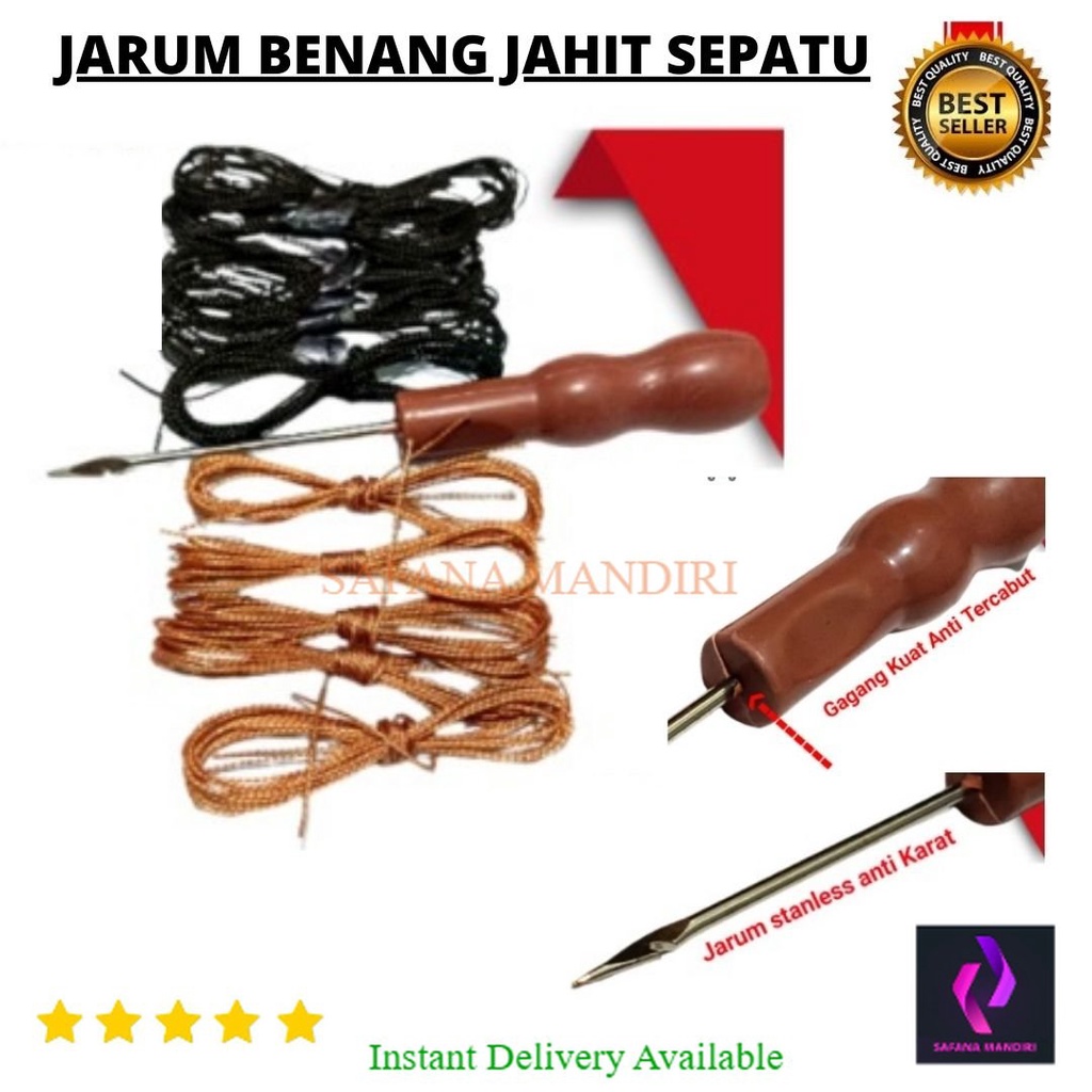 Alat Jahit Sepatu Jarum sol sepatu lengkap Jarum Dan Benang 1 Set 118