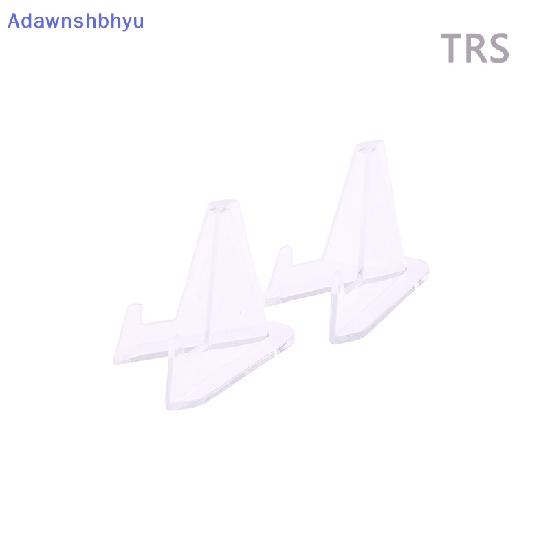 Adhyu 2Pcs Pajangan Kartu Show Stand Akrilik Jewellery Stand Holder Collectible Holder ID