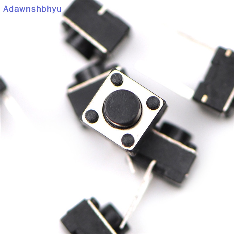 Adhyu 20pcs 2pin Kaki Tengah 6*6*5mm Switch Tactile Push Button Saklar ID