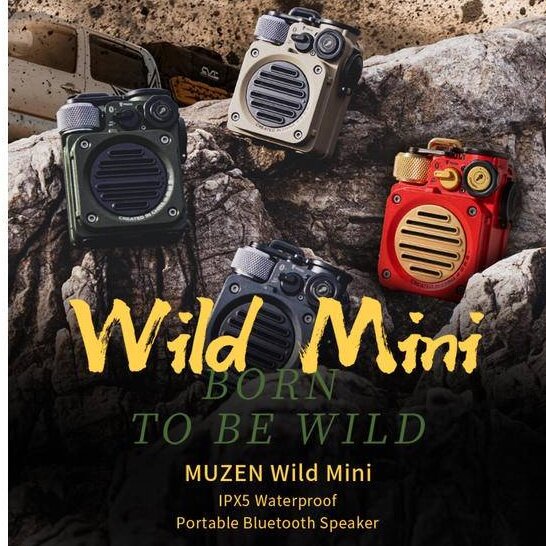 MUZEN Wild Mini Speaker Bluetooth Portabel Luar Ruangan Kasar