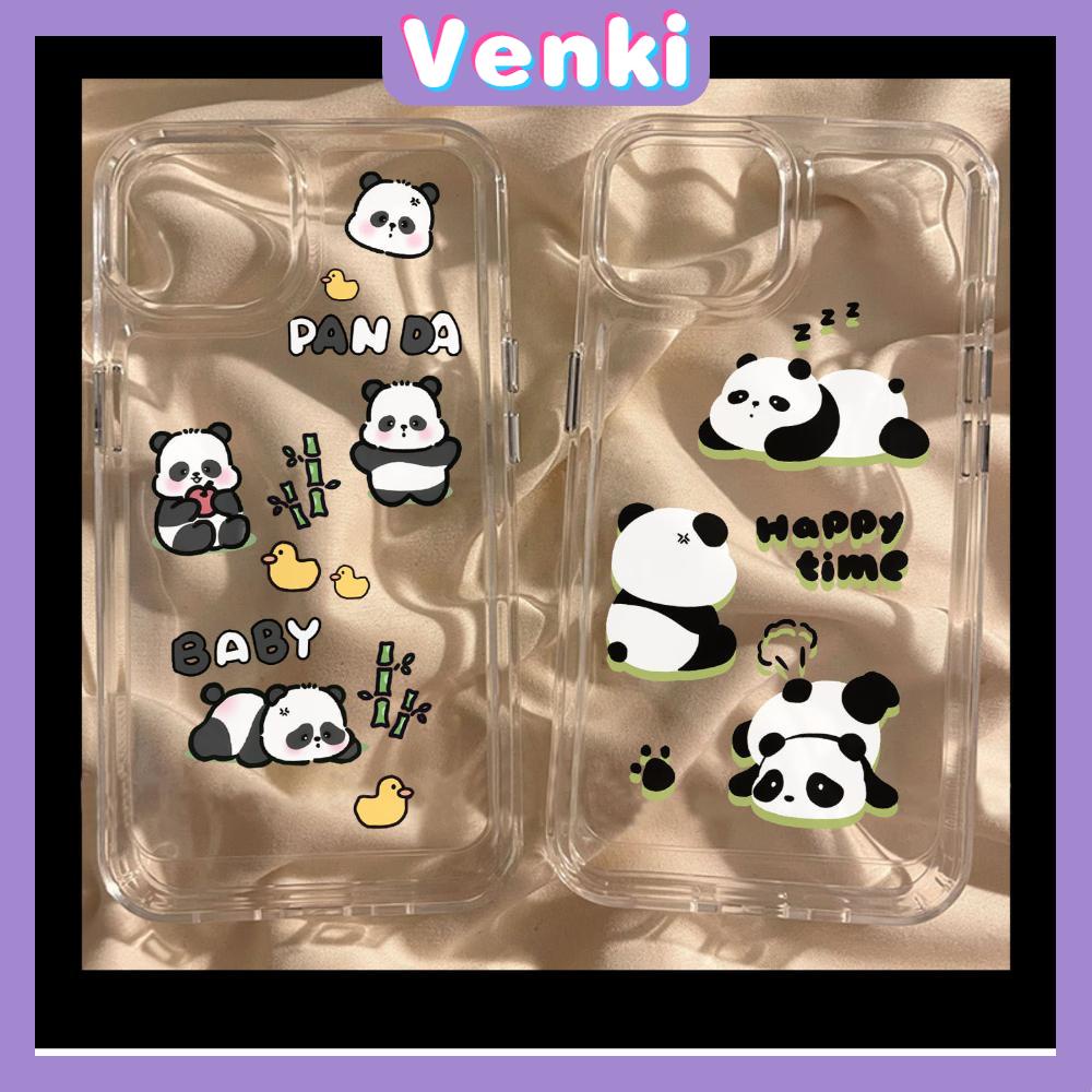 VENKI - For iPhone 11 iPhone Case Clear Big Hole Space Case TPU Soft Shell Shockproof Protection Camera Cute Panda Compatible with iPhone 14 13 Pro max 12 Pro Max 11 xr xs max 7 8