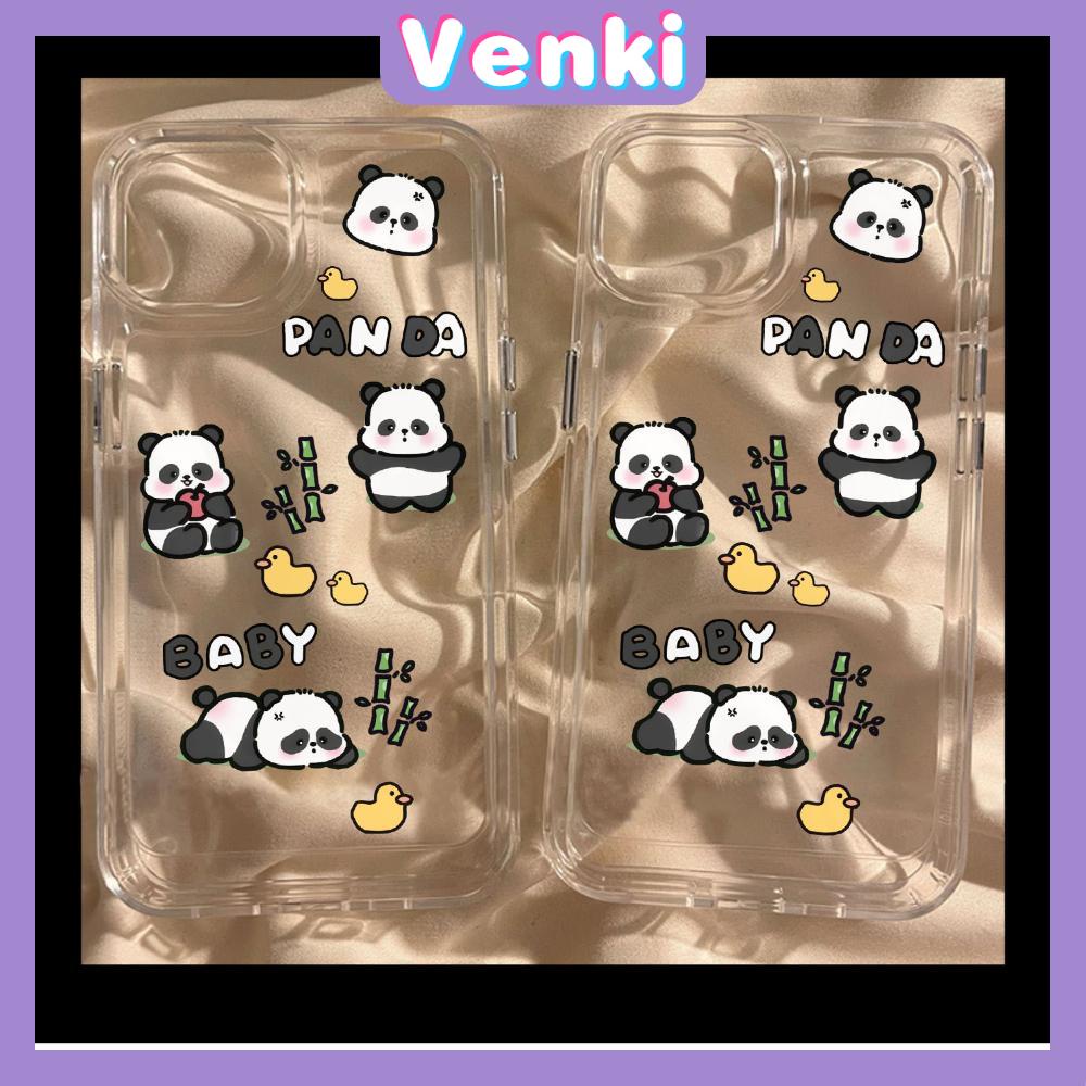 VENKI - For iPhone 11 iPhone Case Clear Big Hole Space Case TPU Soft Shell Shockproof Protection Camera Cute Panda Compatible with iPhone 14 13 Pro max 12 Pro Max 11 xr xs max 7 8