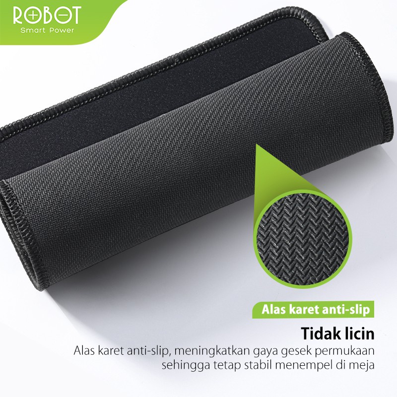 Mousepad Anti Slip ROBOT RP01 Gaming Polos Hitam Murah Rubber Original - Garansi Resmi 1 Tahun