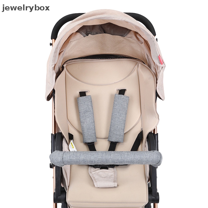 [jewelrybox] Stroller Armrest Cover Stroller Pagar Penutup Pelindung Aksesoris Kapas Murni Kasa Kancing Jepret Pelindung Pagar Air Liur Handuk Butik