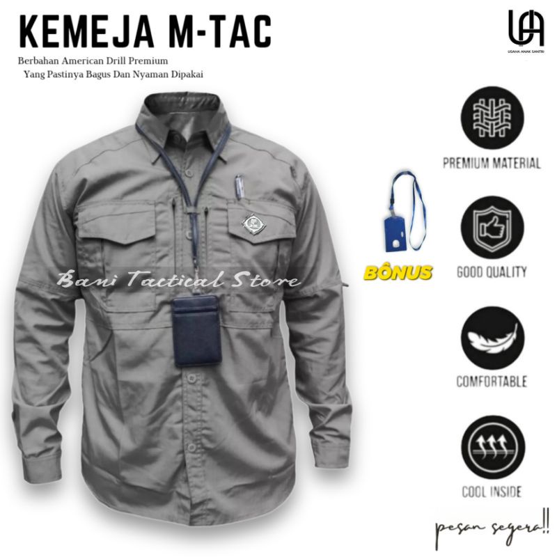 COD KEMEJA PRIA TACTICAL M-TAC LENGAN PANJANG / KEMEJA HEM / KEMEJA PDL RESKRIM / KEMEJA LAPANGAN / OUTDOOR