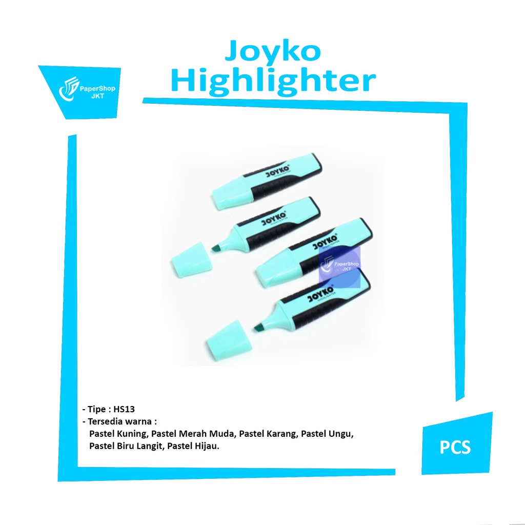 

JOYKO - Highlighter Pastel Series Atau Penanda Pastel Seri - Pcs