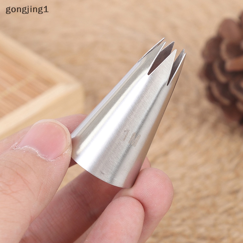 Ggg 4Pcs Nozzle Sedang Stainless Steel Icing Piping Nozel Pastry Tip Alat Baking ID