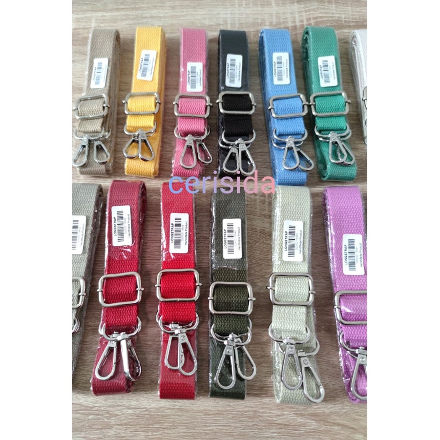 LONGSTRAP/TALI /TALI TAS SLEMPANG KANVAS /CANDY SLING 2,5 CM /TERLARIS JAWA TIMUR