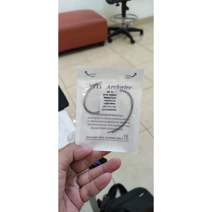 Dental Niti Open Coil Spring PEGAS ortodonti 180mm diameter 0.010 inch