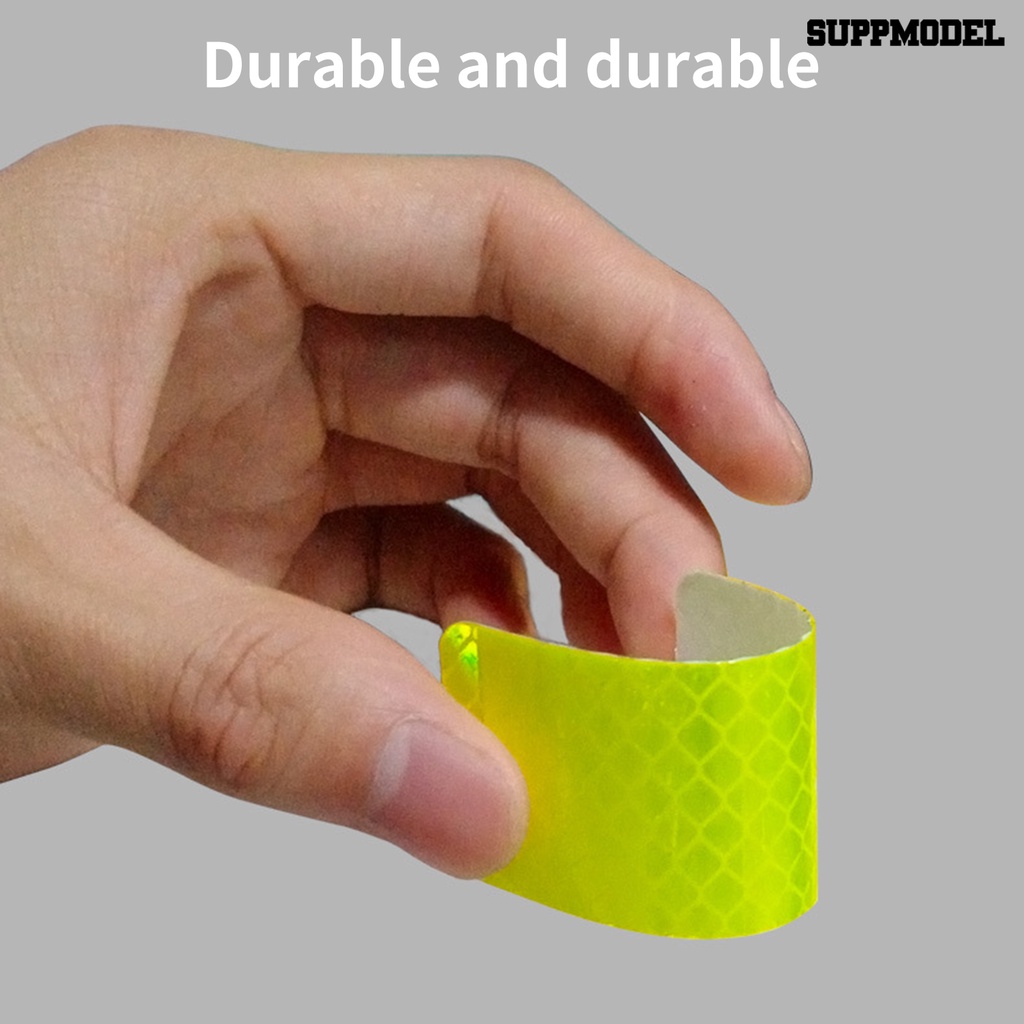 [SM Auto] 10Pcs Stiker Reflektif Bentuk Persegi Panjang Hias Kreatif Tahan Air Stiker Reflektif Untuk Mobil