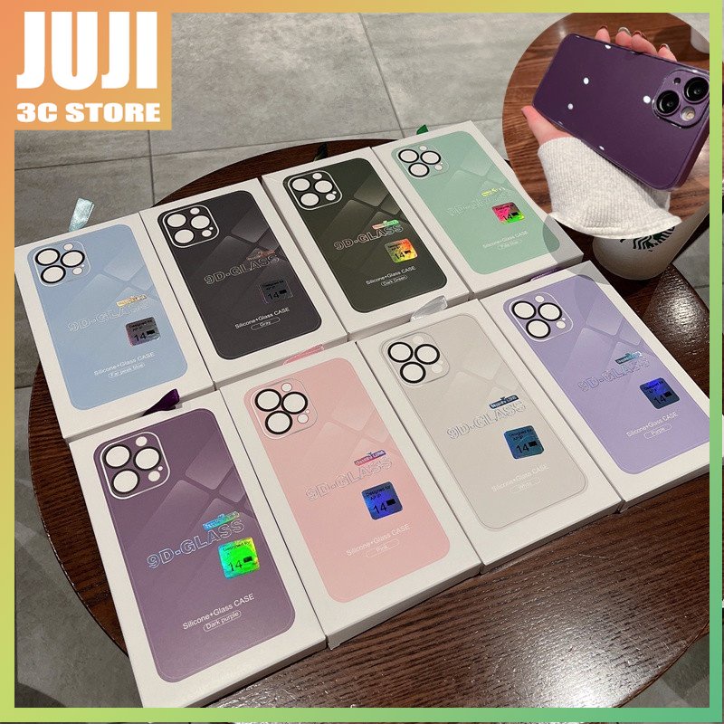 Juji Premium Mewah Original Shock-proof Case Untuk Iphone 14 Pro Max Case Plus 12 13 Pro Max Dengan Pelindung Kamera Lensa Case14 Plus Kaca Hard Cover Belakang Anti Jatuh Case