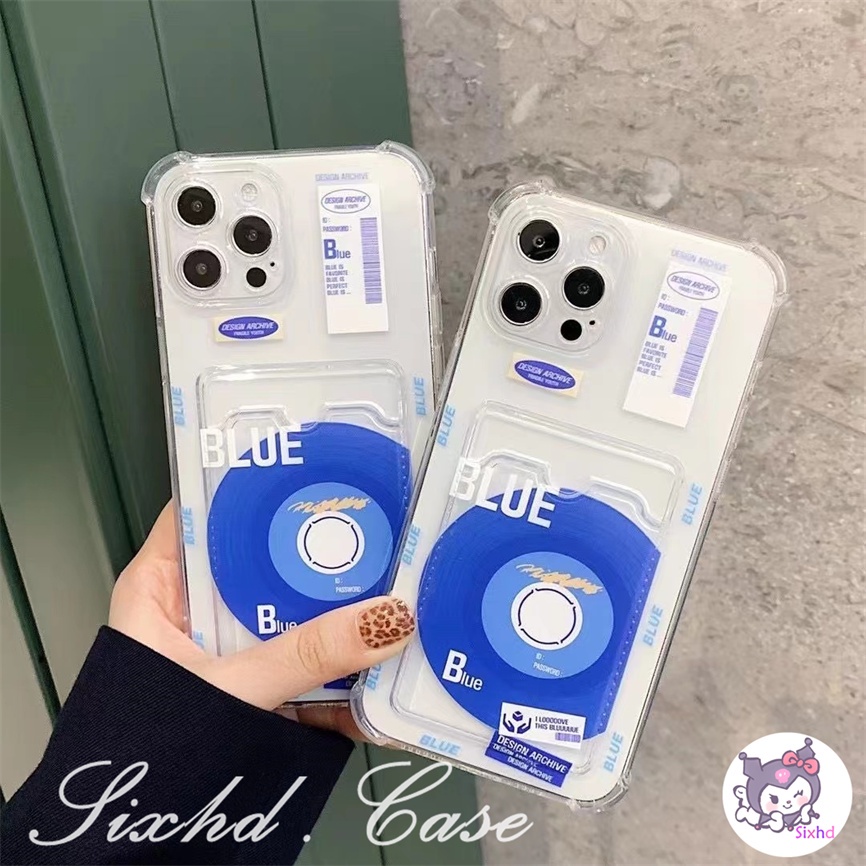 Redmi 12C 10C 10A 10 9C Note12 11s 10s 11 10 9 8 12Pro A1 A1+9T 9A 9 Xiaomi 12 Lite 11 Lite 11T Pro Poco M3 X3Pro Tempat Kartu Fashion Rekam Biru Casing Ponsel Soft Cover