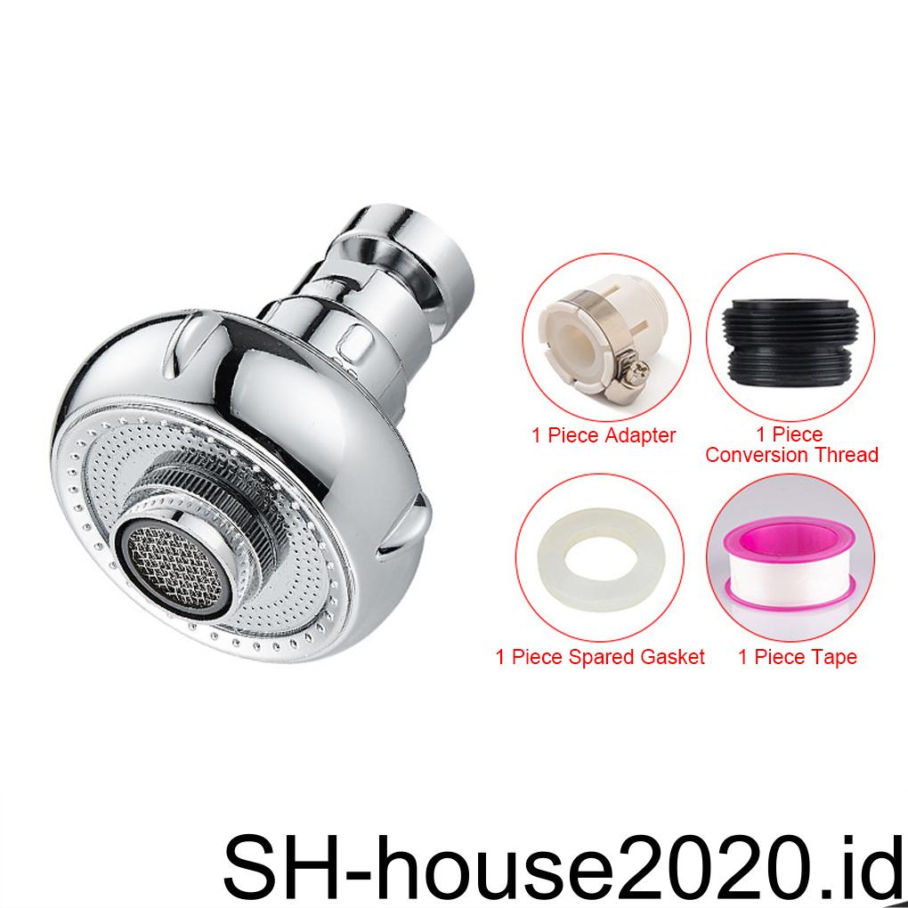 Faucet Extender Stainless Steel Hemat Air Berputar 360derajat Fleksibel Adjustable Tap Adaptor Ekstensi Konektor Spout Spray