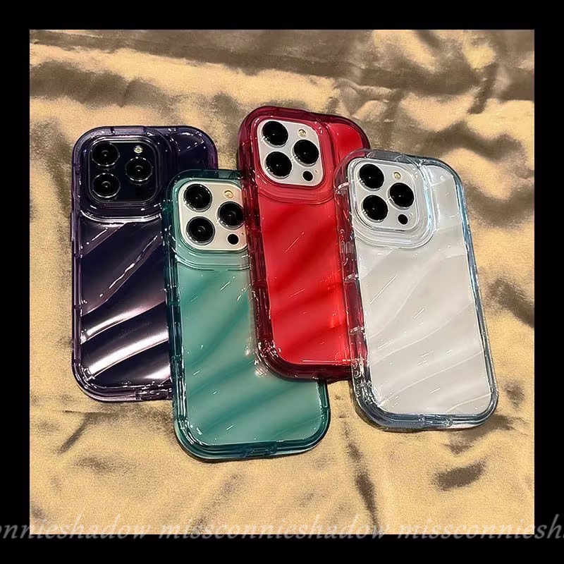 IPHONE Casing Shockproof Korgasi Kreatif Stereo 3D Baru Kompatibel Untuk Iphone11 13 14 12 Pro MAX 7Plus 6 8 6S 7Plus XR XS X MAX 8Plus SE 2020 Mewah Simple Bening Penutup Warna Permen