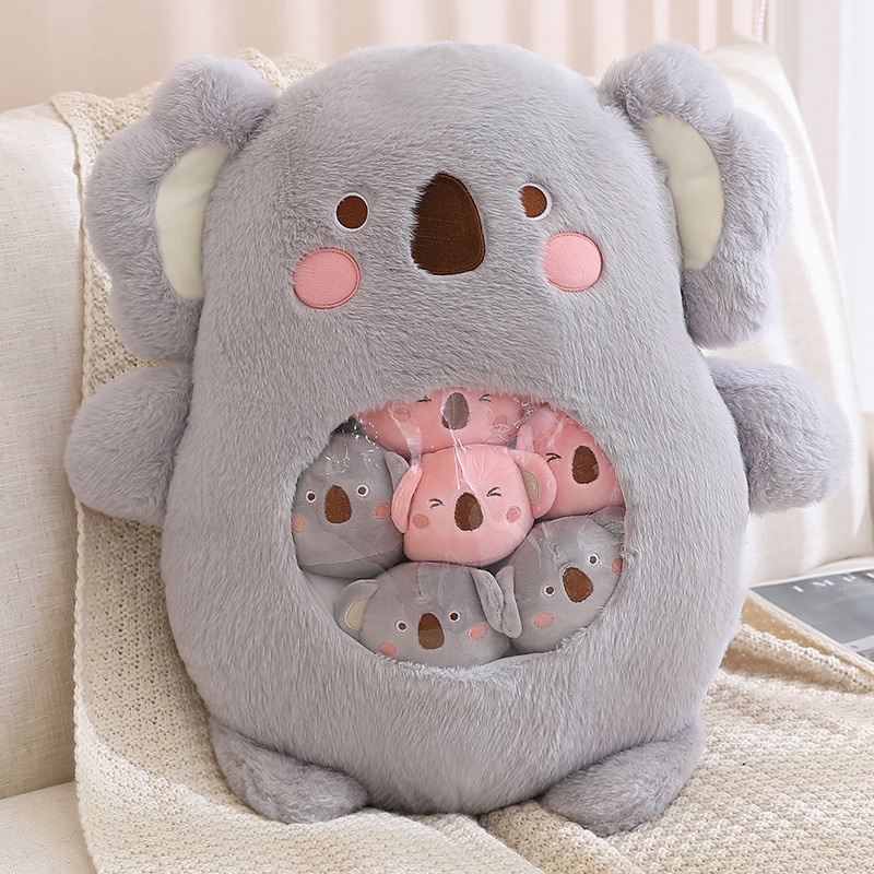 Kartun Manyo Boneka Beruang Hewan snack Bantal Tas koala Dinosaurus Kelinci Mainan Mewah Boneka plushie pillow