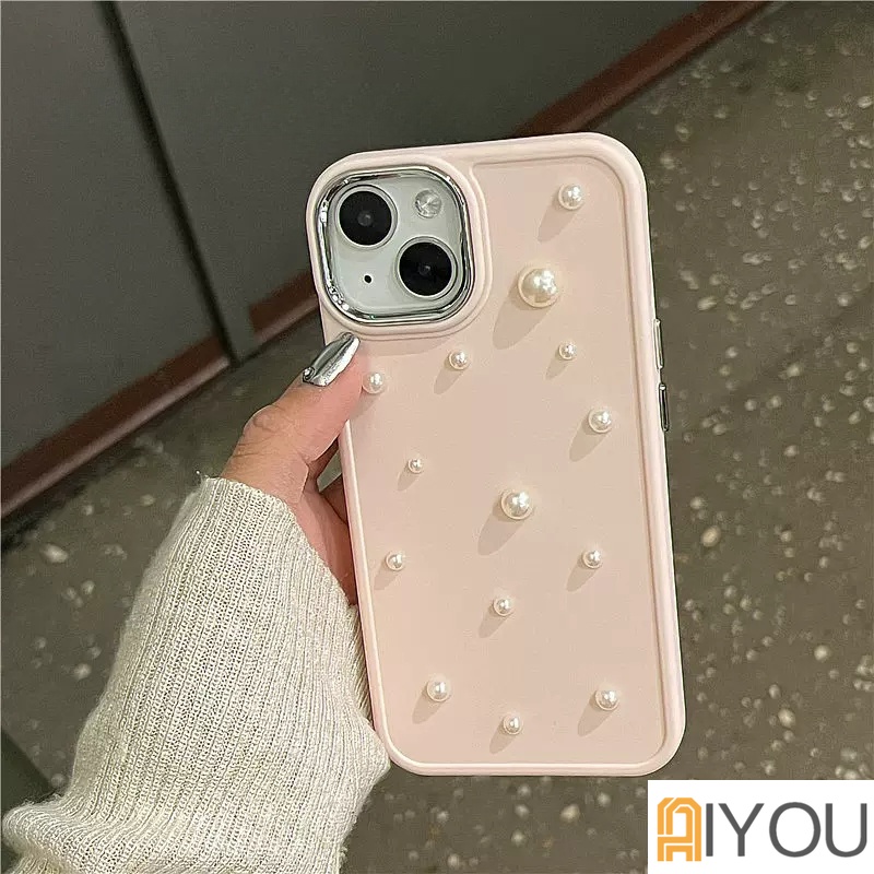 Casing iPhone Mutiara Electroplated Simple Untuk Iphone7 8 7P X XS XR 11 11ProMax 12 12Pro 12ProMax 13 13Pro 13ProMax 14Pro Anti Jatuh Silikon TPU Soft iPhone 11 case 14ProMax case