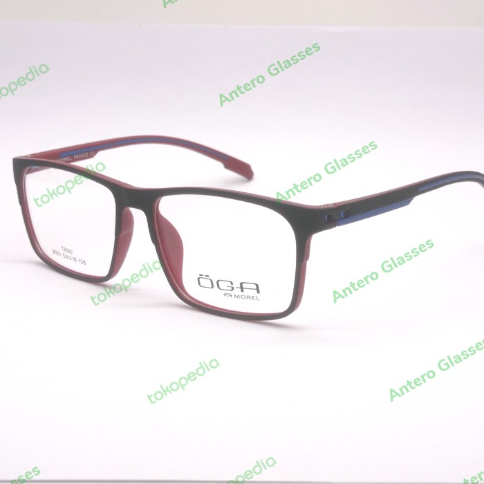New Promo ~ frame kacamata pria wanita oga morel 9001 size besar free lensa minus - FRAME ONLY