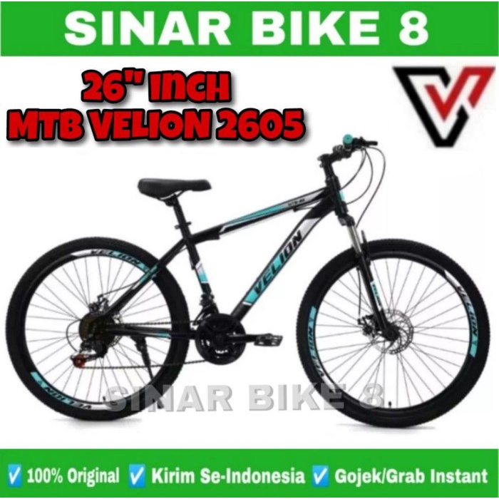 Sepeda Gunung Dewasa MTB VELION 2605 Ukuran 26 Inch 21 Speed Rem Cakram